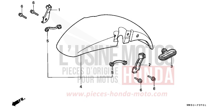 KOTFLUEGEL, VORNE (CB750F2) von CB1300 Super Bold'or ABS CANDY ANDROMEDA RED-U (R131) von 1994